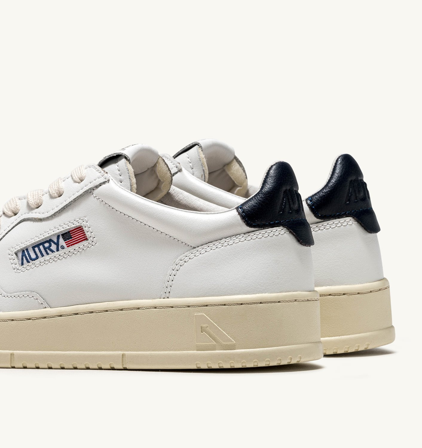 MEDALIST LOW SNEAKERS IN WHITE AND SPACE LEATHER - 2