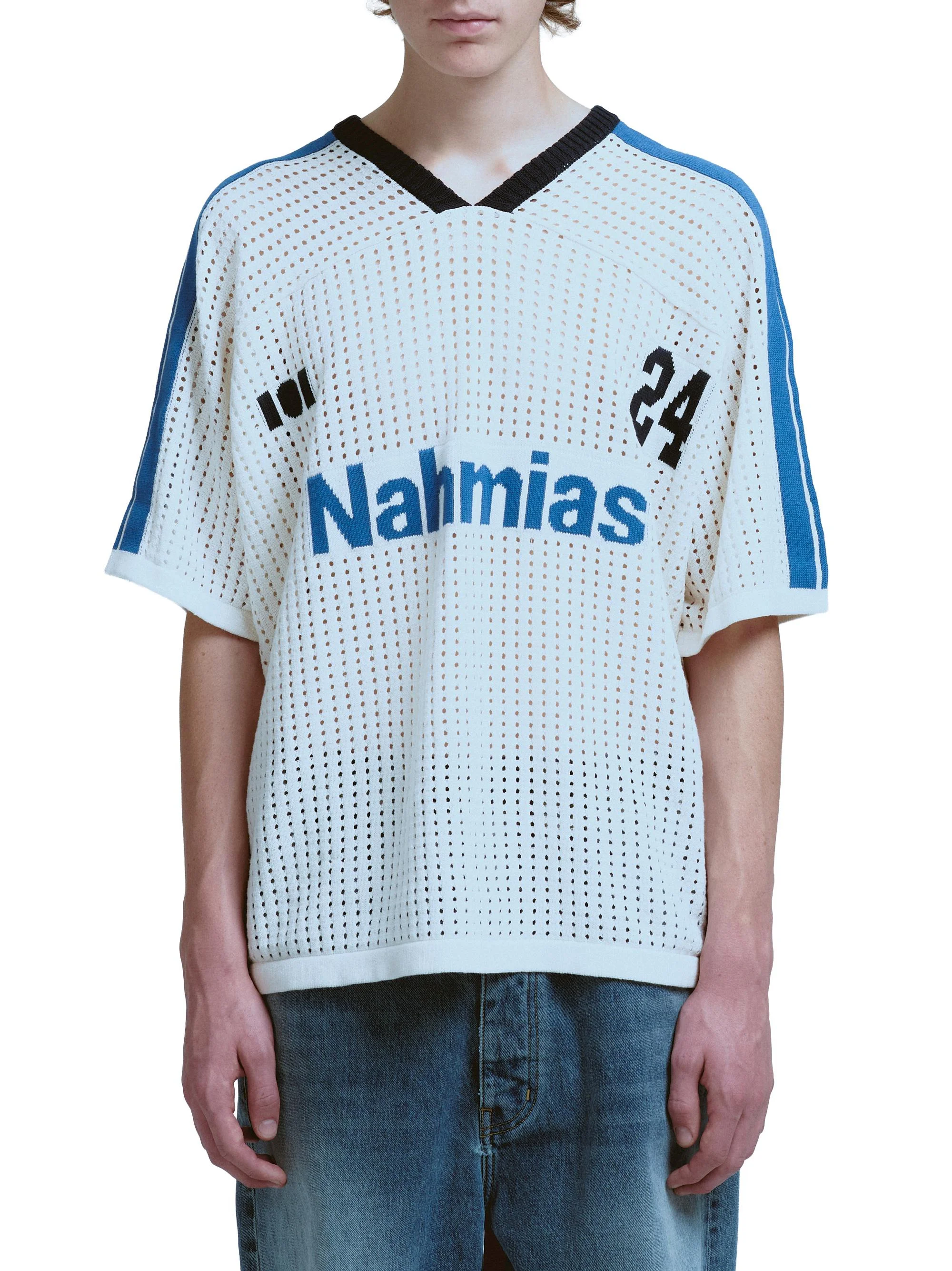 Men's Cotton Knit Soccer Jersey - Egg White - 1