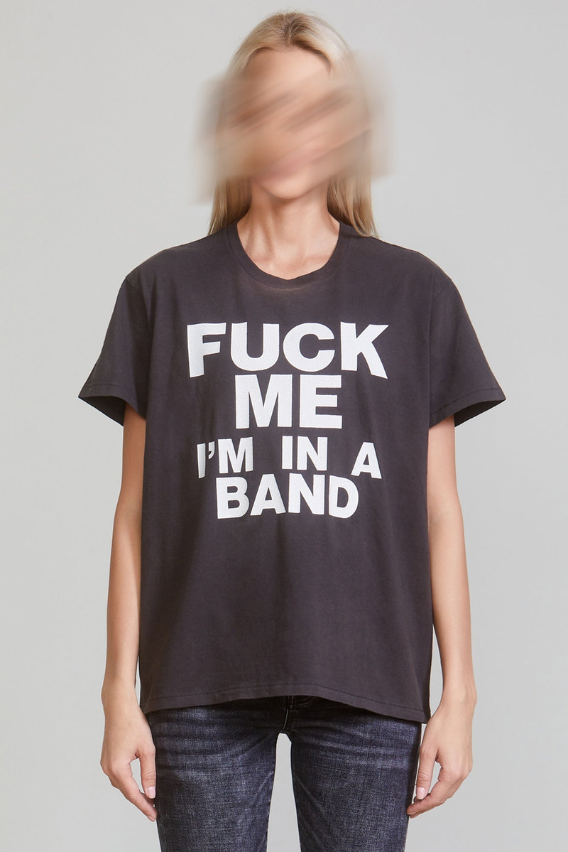 FCK ME BAND T - WASHED BLACK - 1
