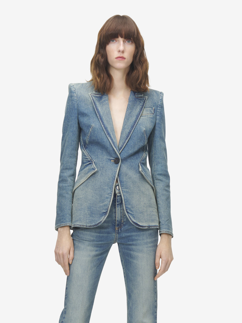 Alexander McQueen Stretch Denim Jacket outlook