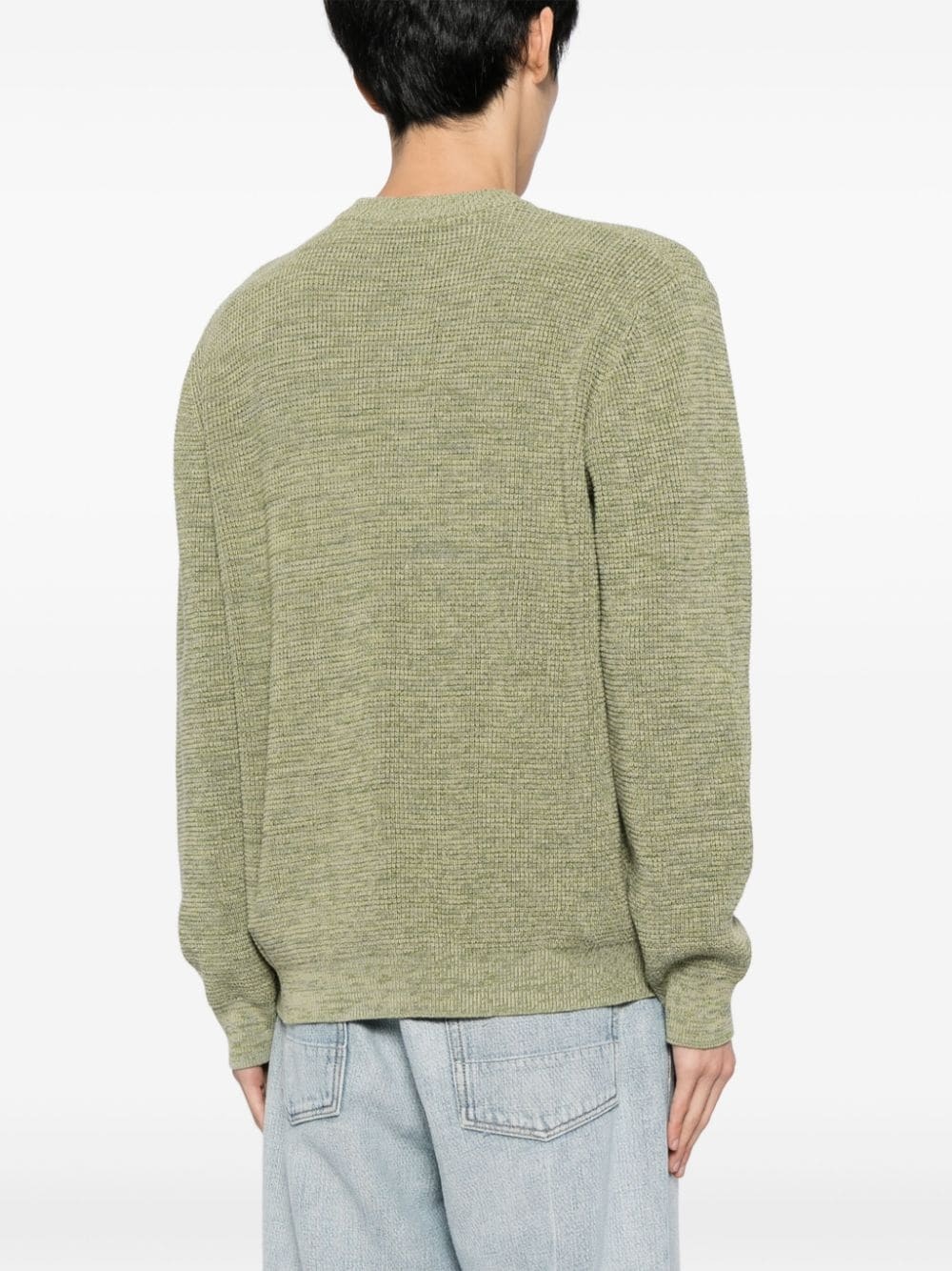 logo-embroidered cotton jumper - 4