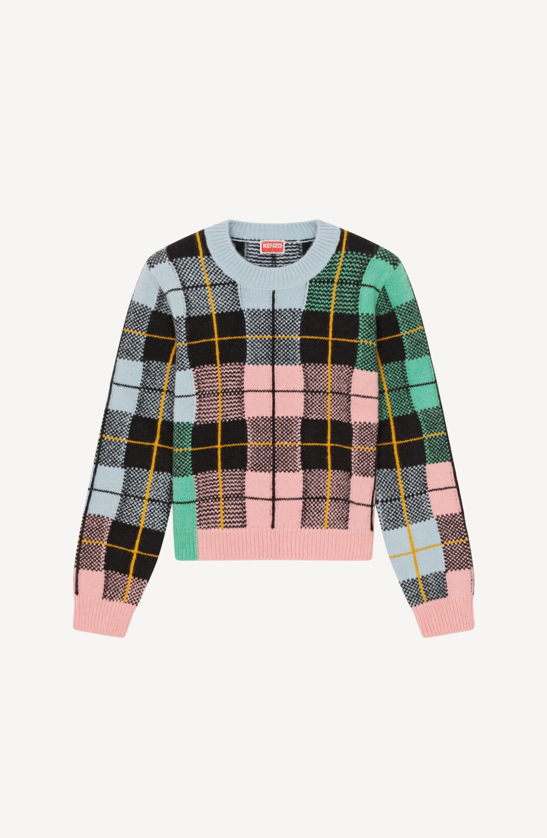 Checked jacquard jumper - 1