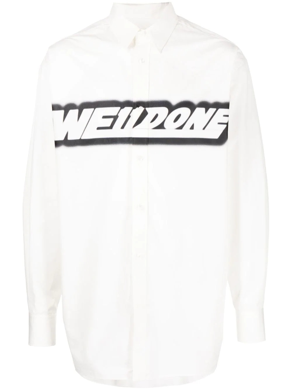 logo-print cotton hoodie - 1