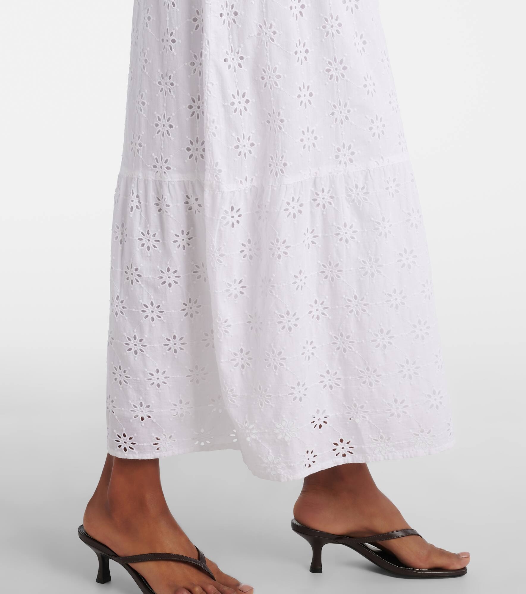 Daphne broderie anglaise cotton midi dress - 5