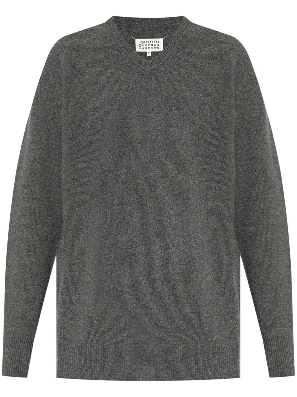 V-neck wool jumper - 1