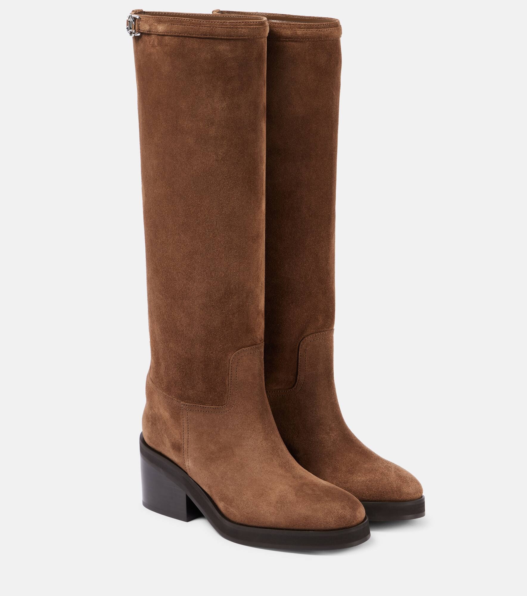 Yasmin suede knee-high boots - 1