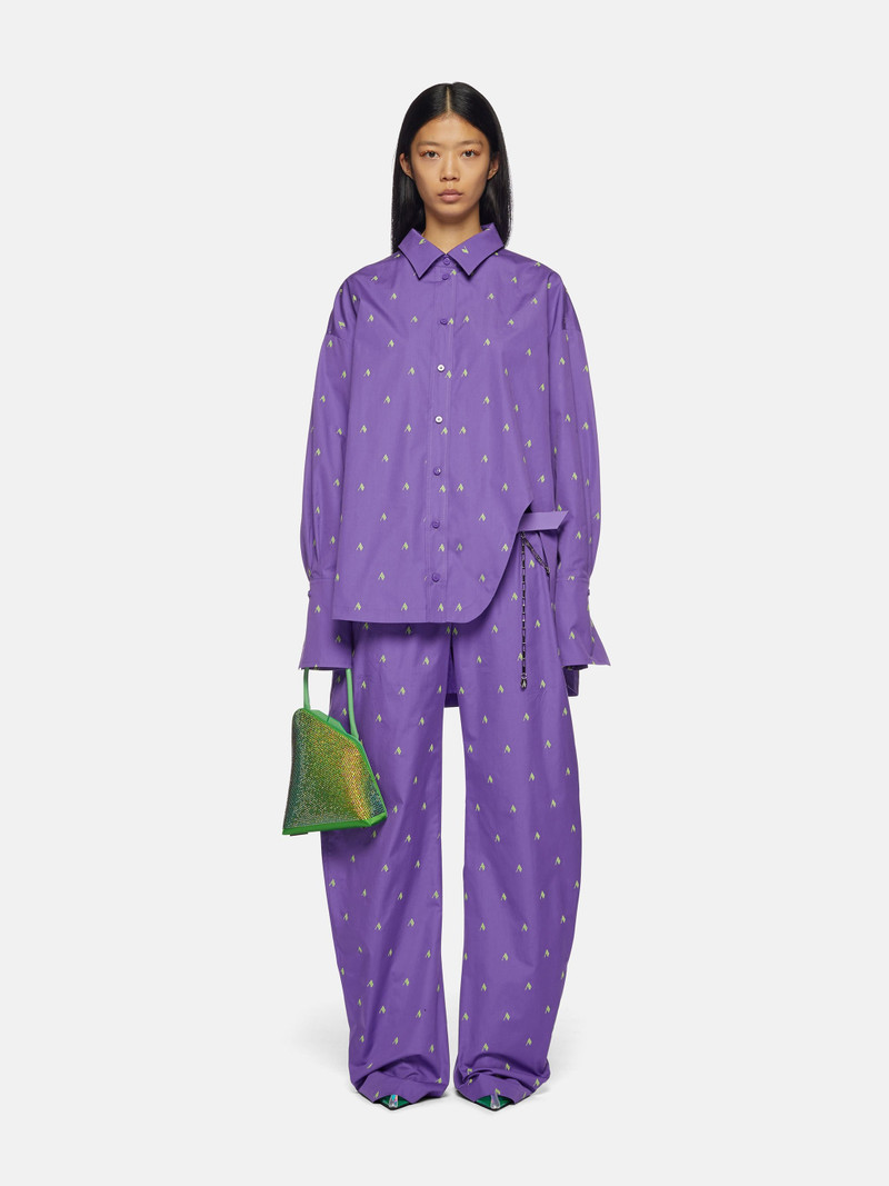 THE ATTICO PURPLE AND LIGHT GREEN LONG PANTS outlook