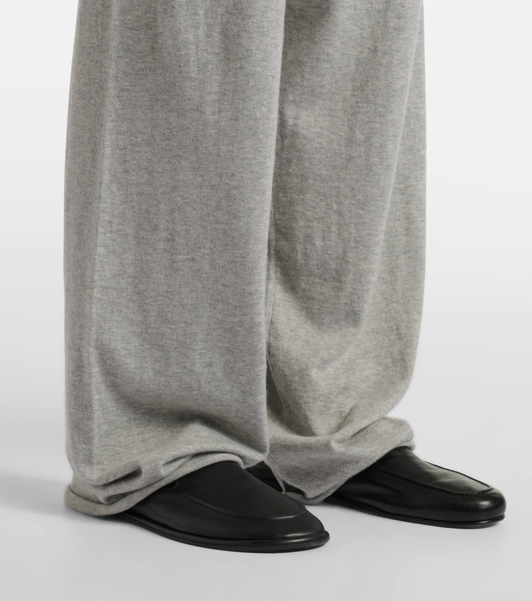 N°353 Relax cotton and cashmere wide-leg pants - 5