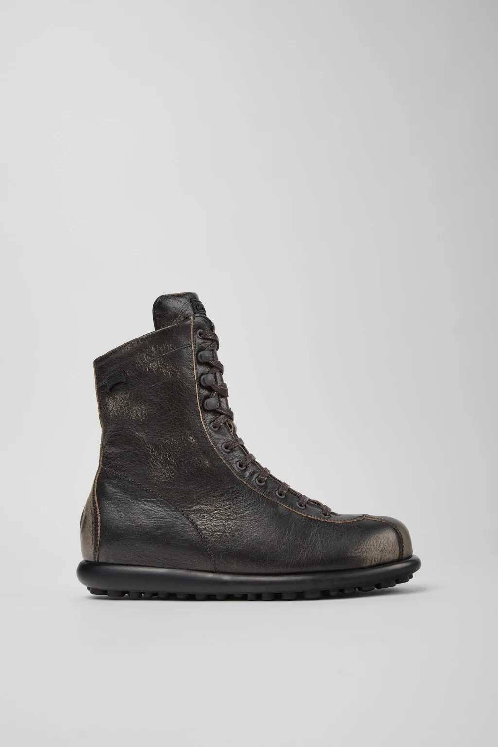 Pelotas Gray Vegetable Tanned Leather Mid Boots for Women. - 1