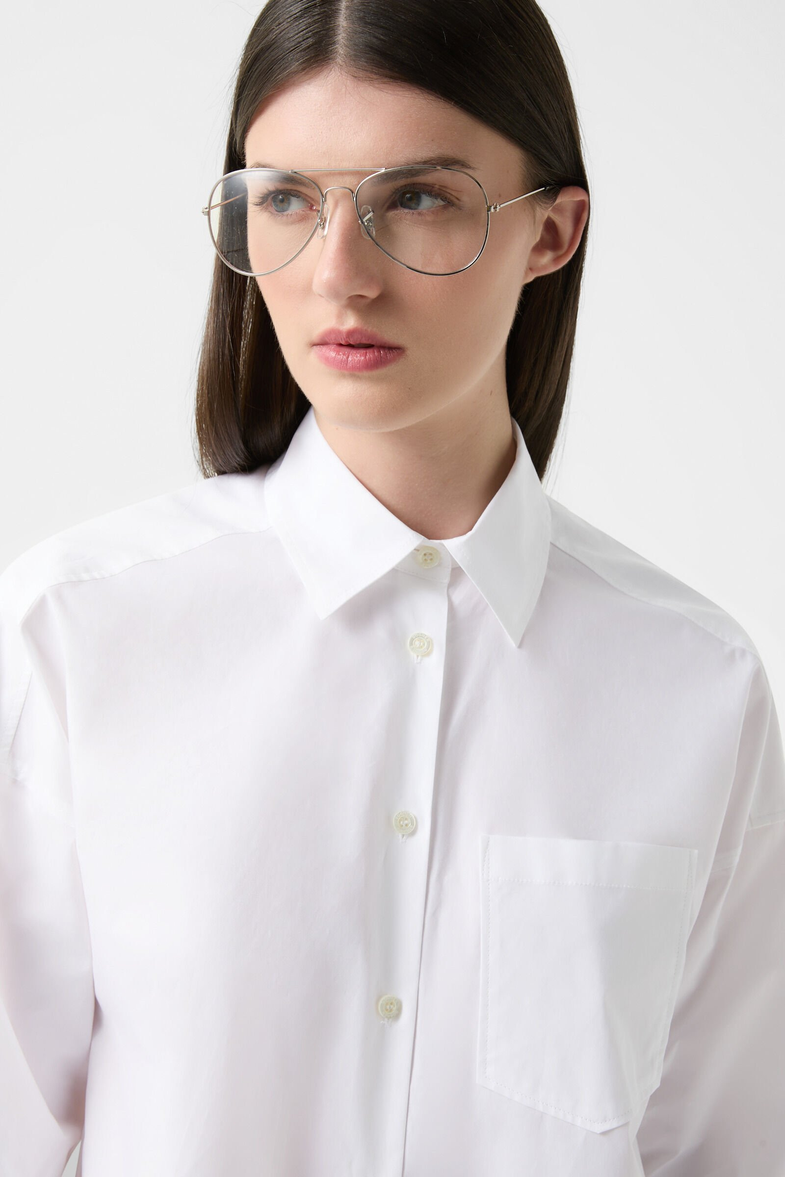 Poplin blouse Nadine in White - 4
