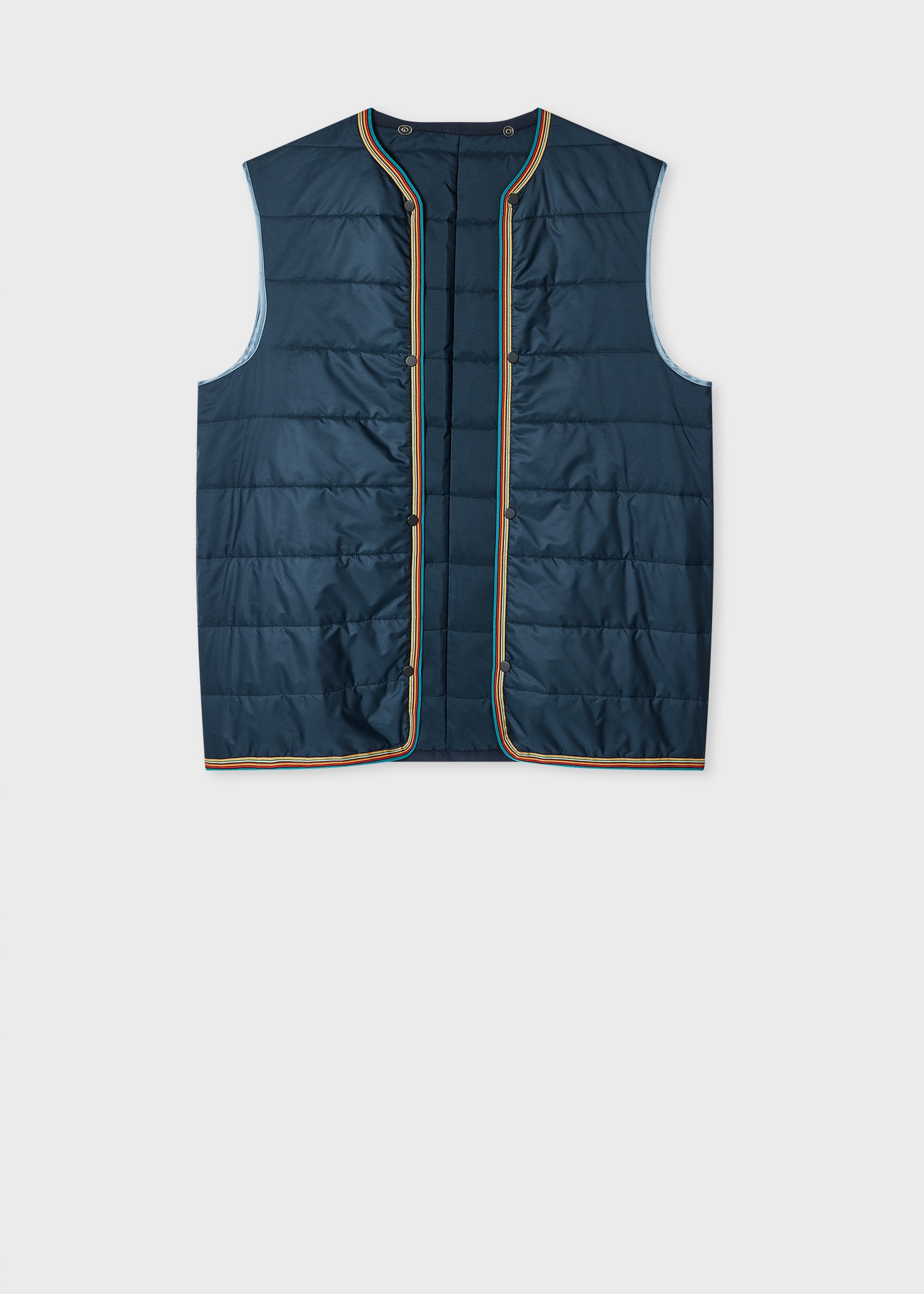 Blue 'Storm System' Wool Mac With Detachable Gilet - 6