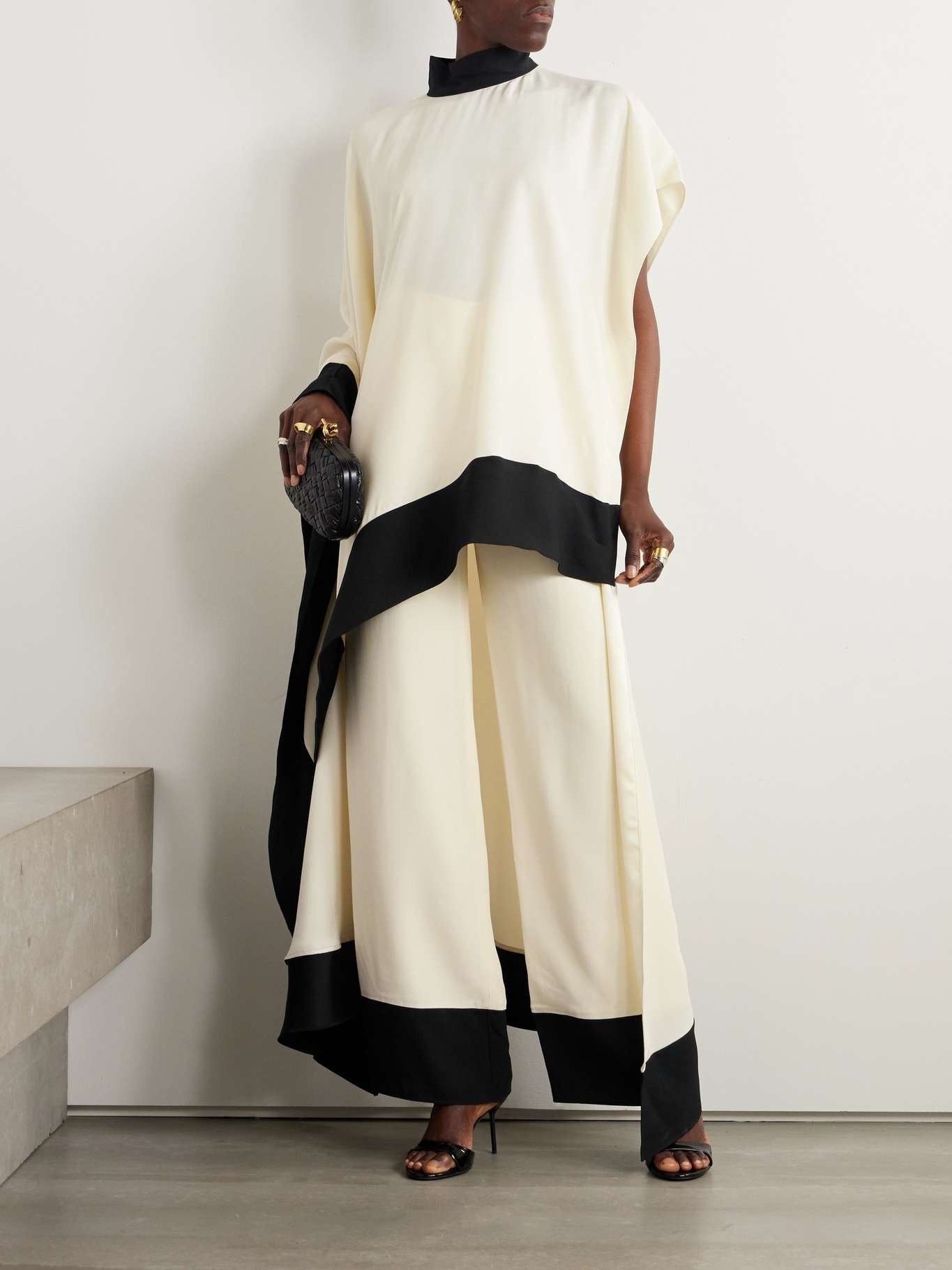 Marlene crepe and cady wide-leg pants - 2