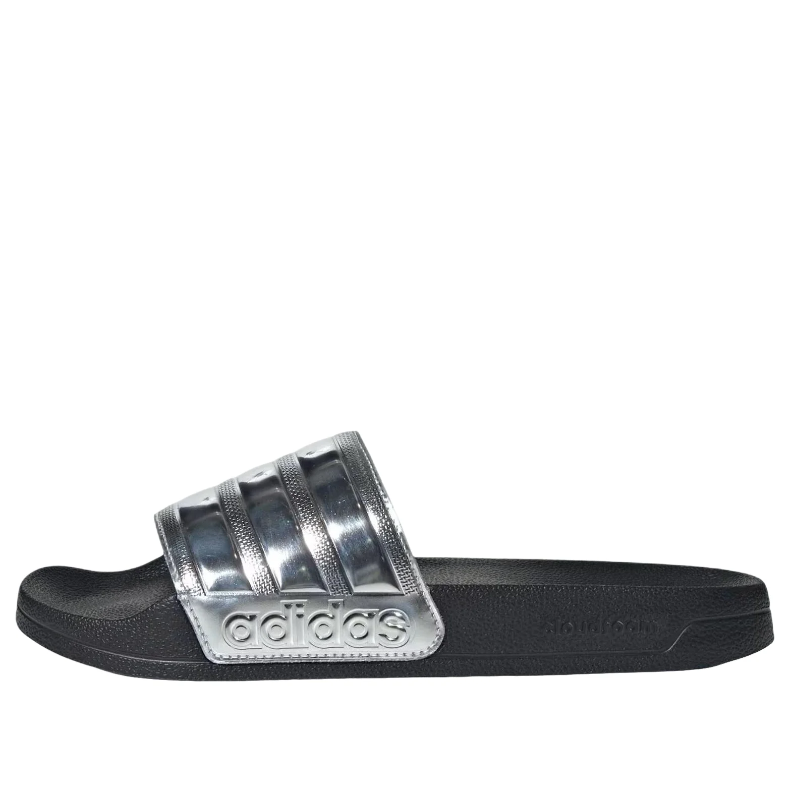 adidas Adilette Shower Slides 'Black Silver Metallic' JQ9282 - 1