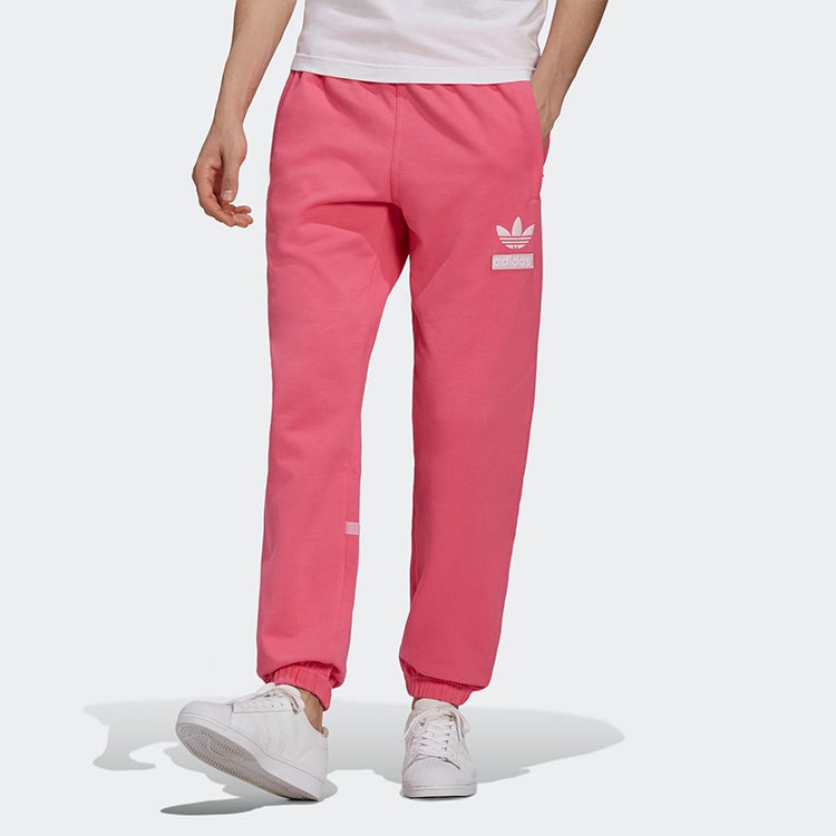 adidas originals Big Trfl Pants Lace-Up Leggings For Men Pink H09342 - 2