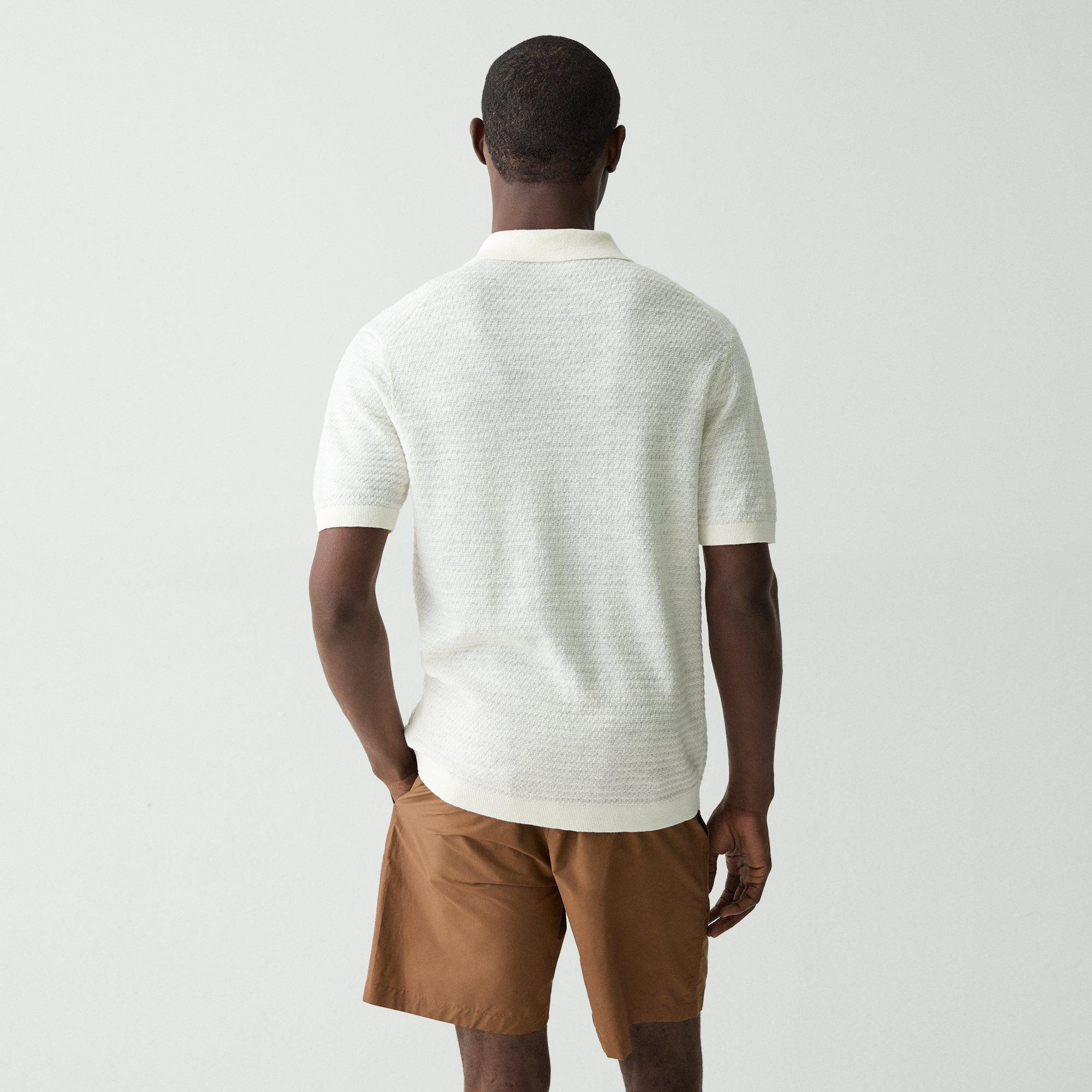Brenan Polo Shirt in Pacific Linen - 4
