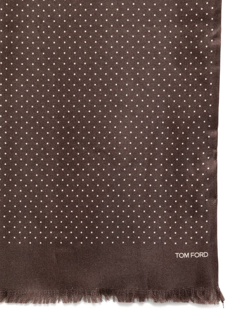 polka-dot silk scarf - 3