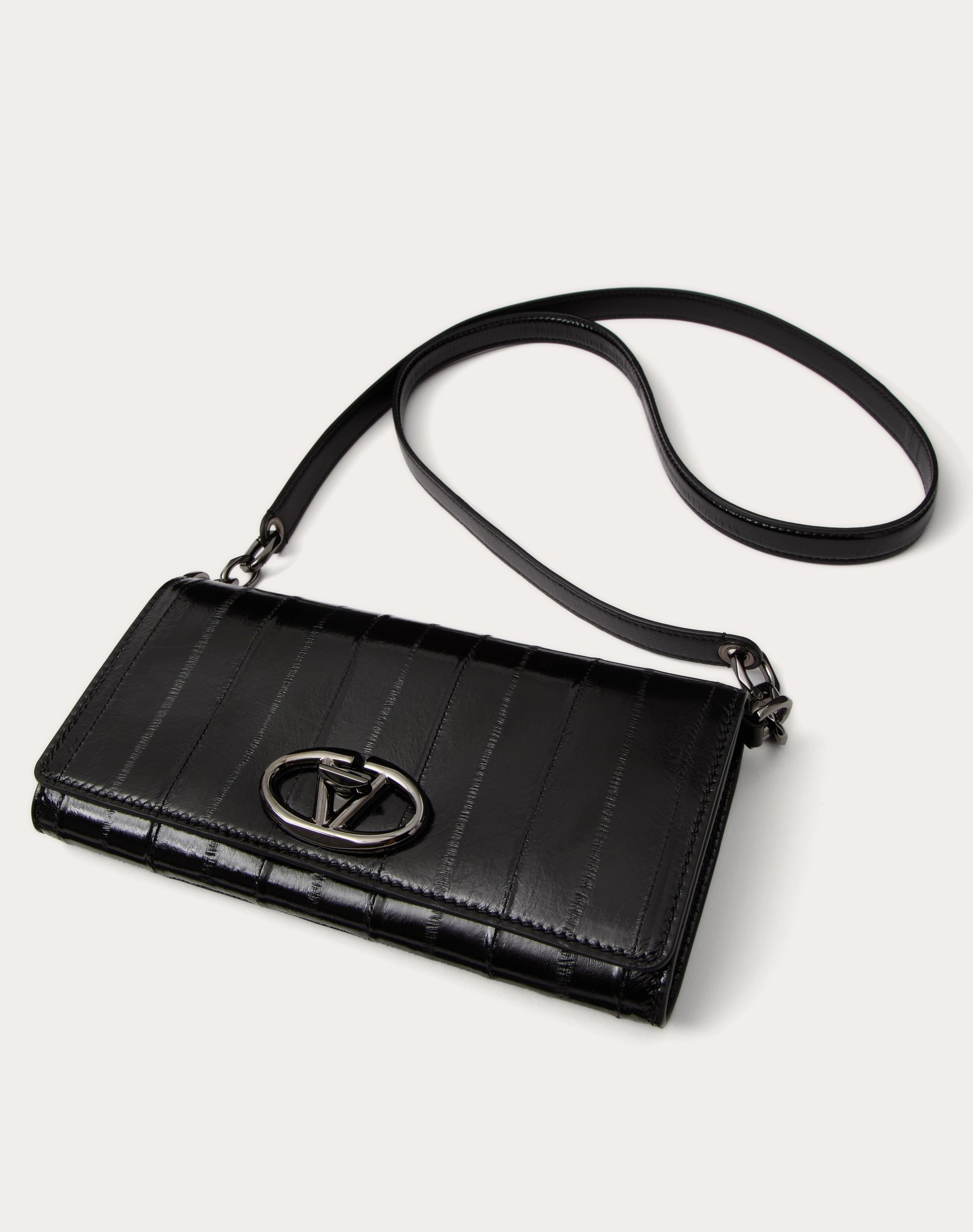 VLOGO THE BOLD EDITION EEL SKIN WALLET WITH SHOULDER STRAP - 6