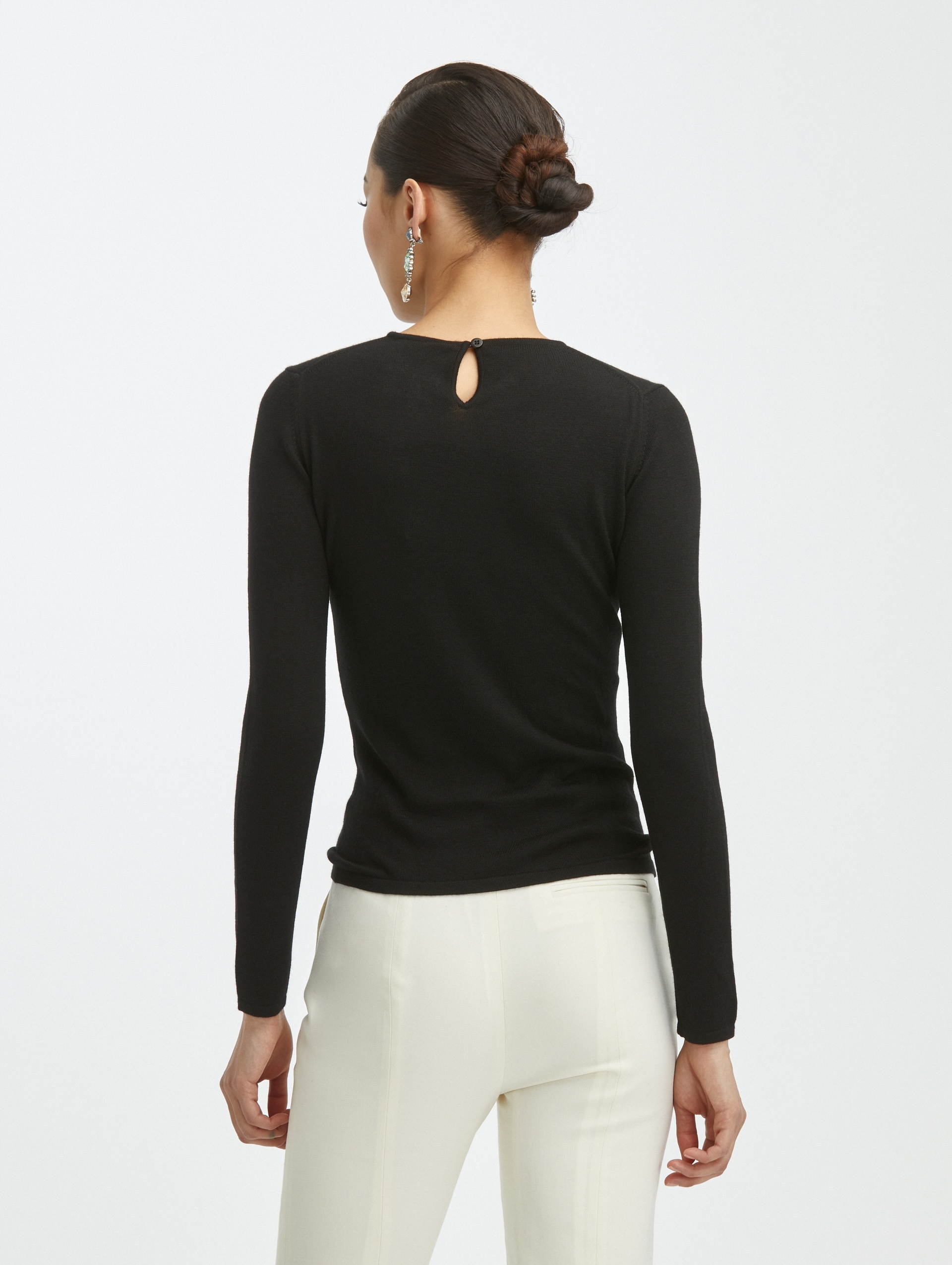 CASHMERE SILK CREWNECK PULLOVER - 3