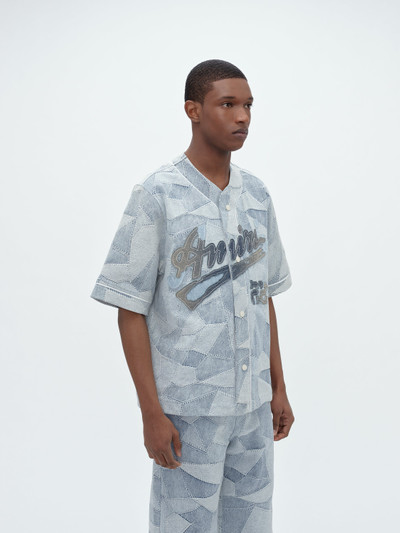 AMIRI PATCHWORK BASEBALL SHIRT outlook