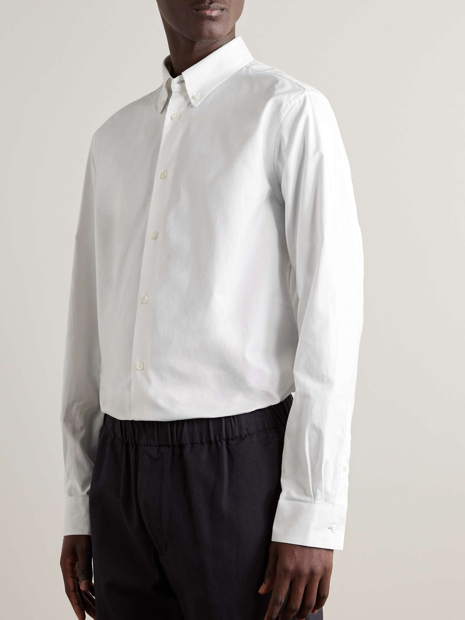 Button-Down Collar Cotton Oxford Shirt - 3