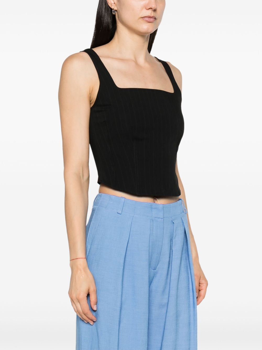 Salot pinstriped crop top - 3