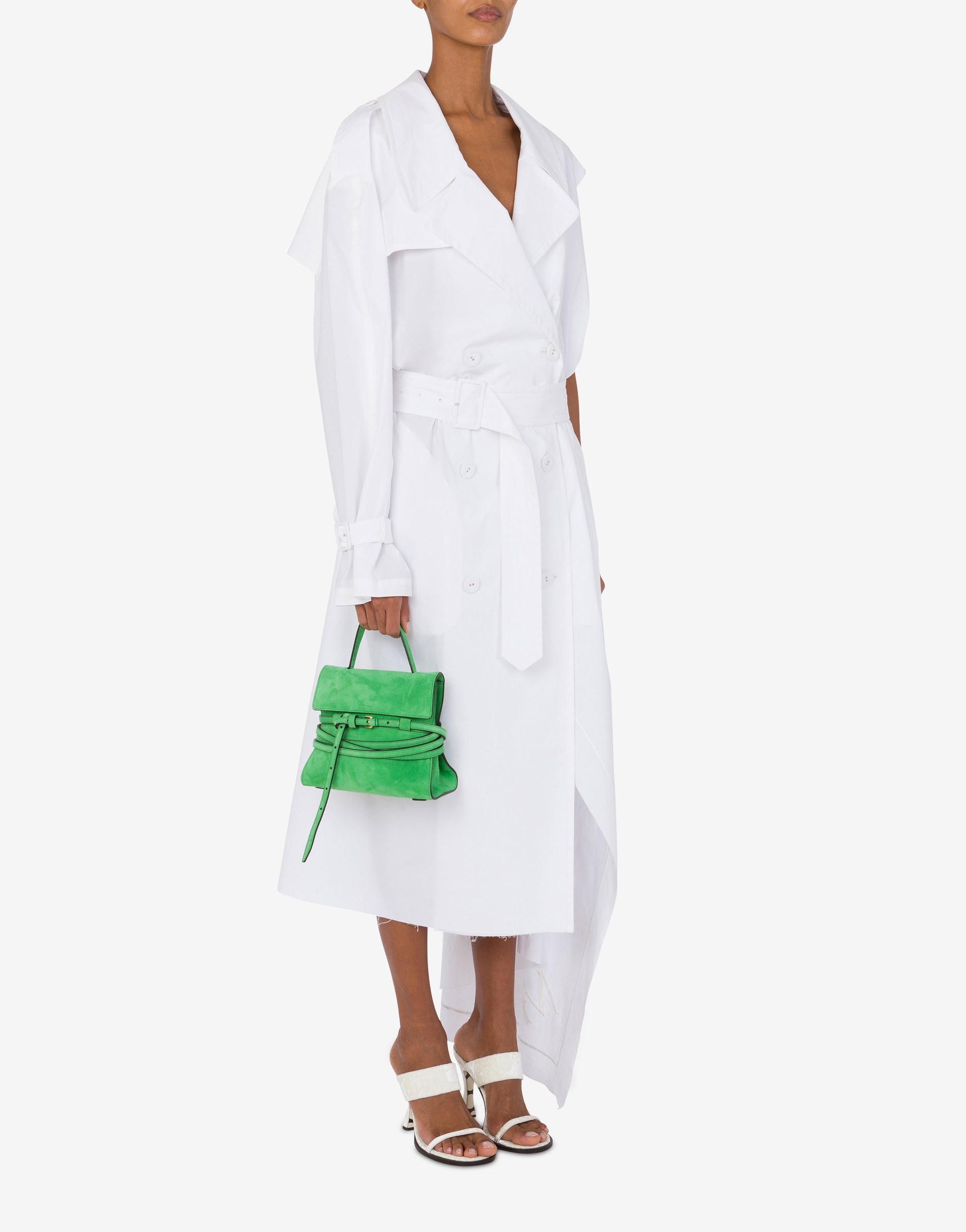 MOSCHINO TIE ME BAG IN SUEDE SMALL - 4