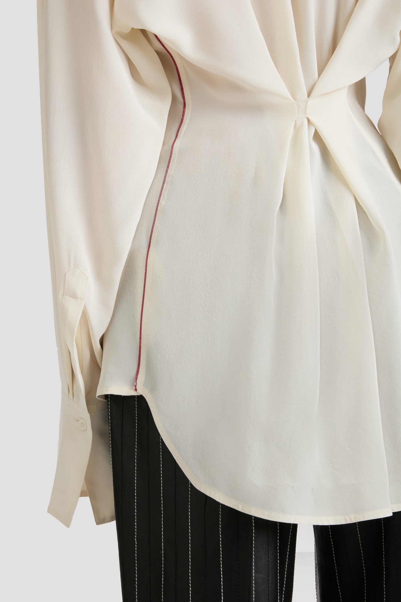Drape Detail Blouse In Ivory - 7