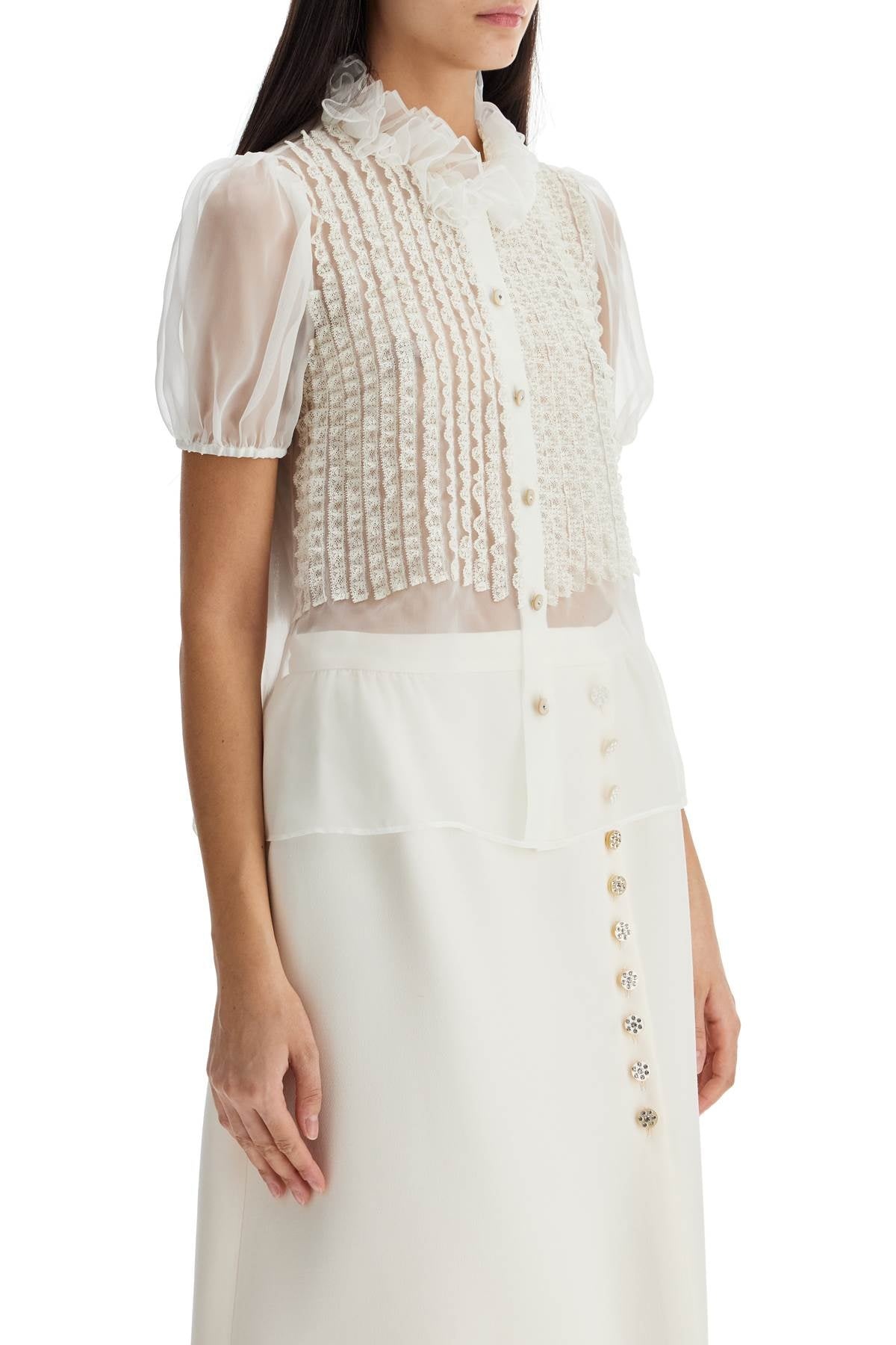 Valentino Garavani short-sleeved chiffon blouse - 2