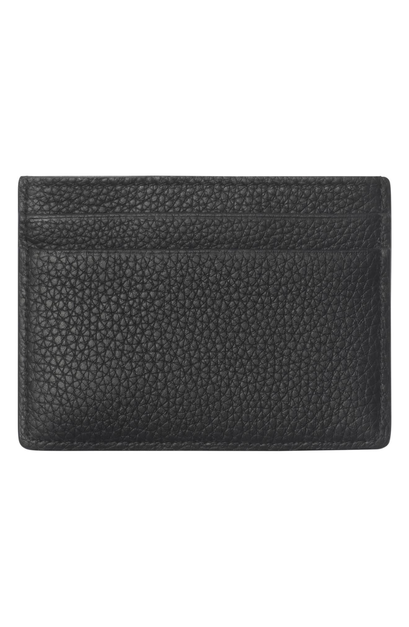 burberry Sandon Leather Card Case in Black at Nordstrom - 2