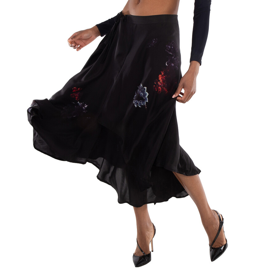 Yohji Yamamoto Drape & Gather Detail Silk Skirt - 4