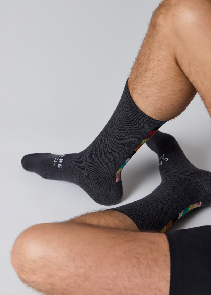Paul Smith + Castore - Charcoal Technical Socks Two Pack 6