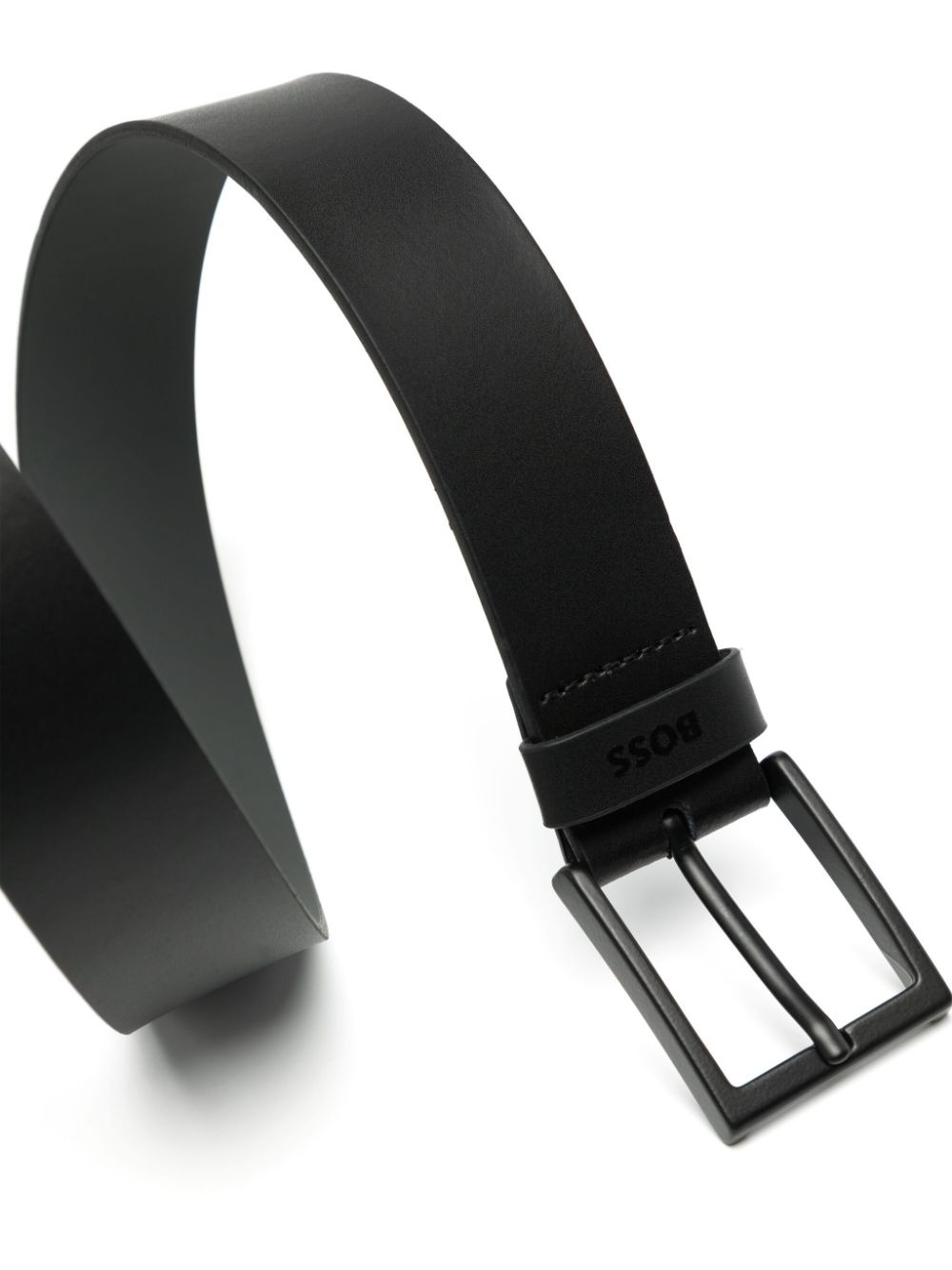 logo-debossed leather belt - 2