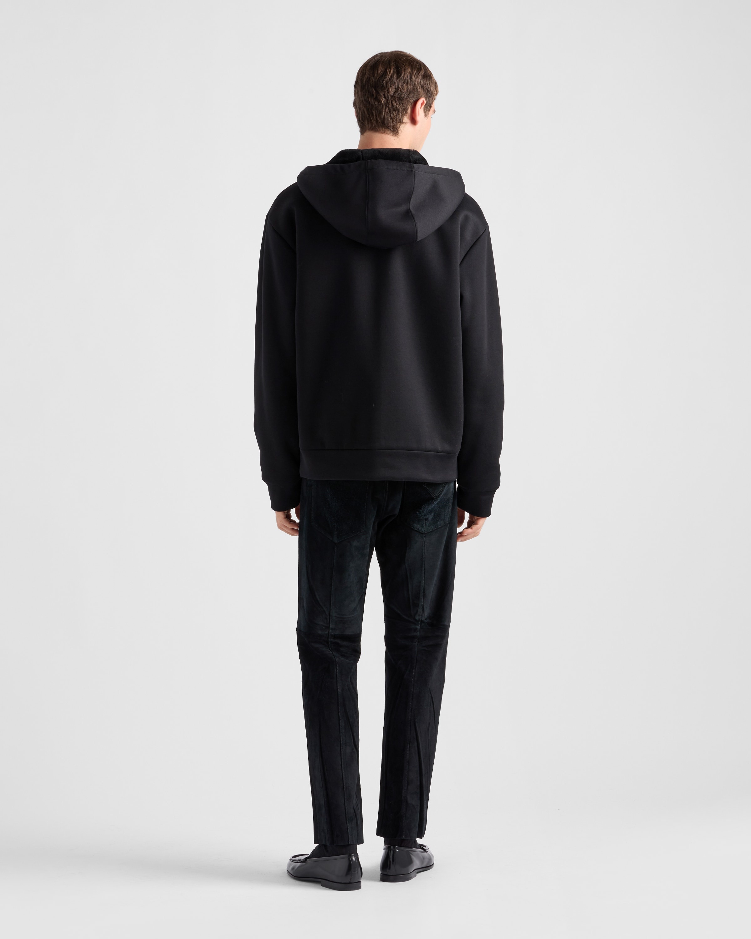 Technical fleece hooded cardigan - 5
