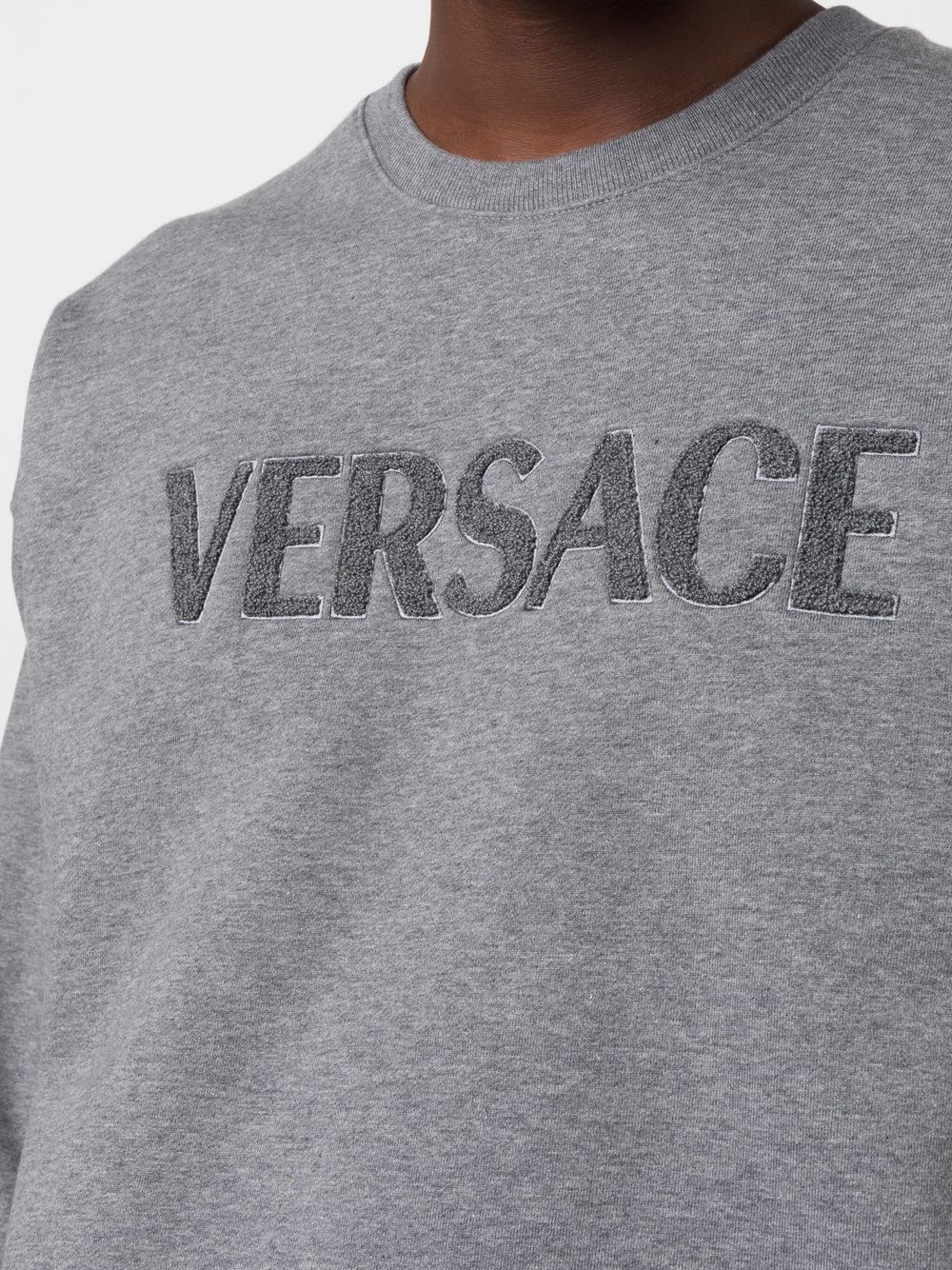 logo-embroidered jersey sweatshirt - 5