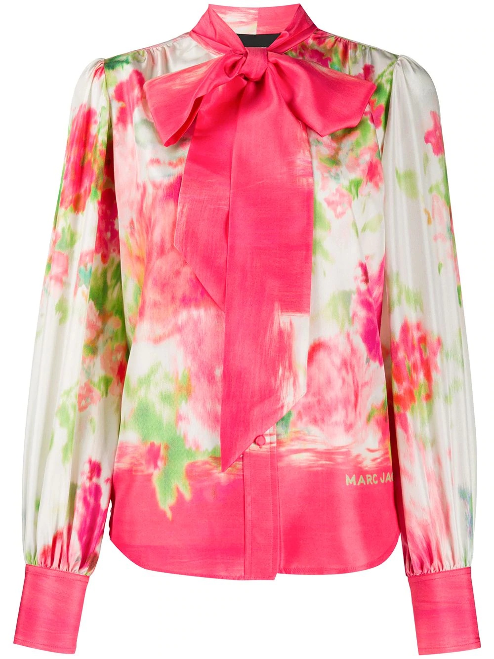 abstract floral print blouse - 1