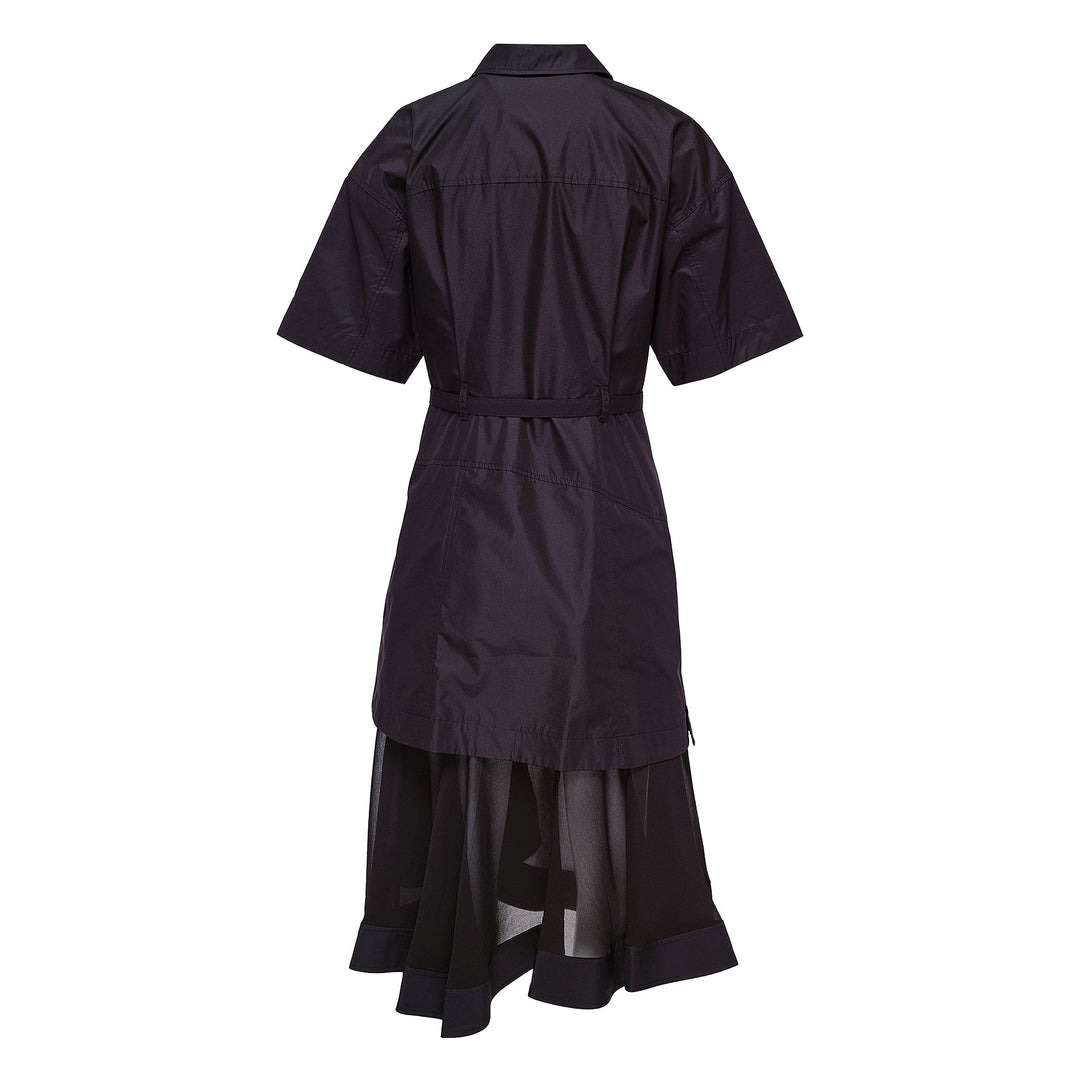 Cascade Hem Combo Shirt Dress - 7