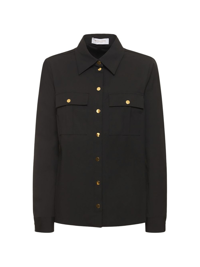 flap-pocket button-up shirt 1