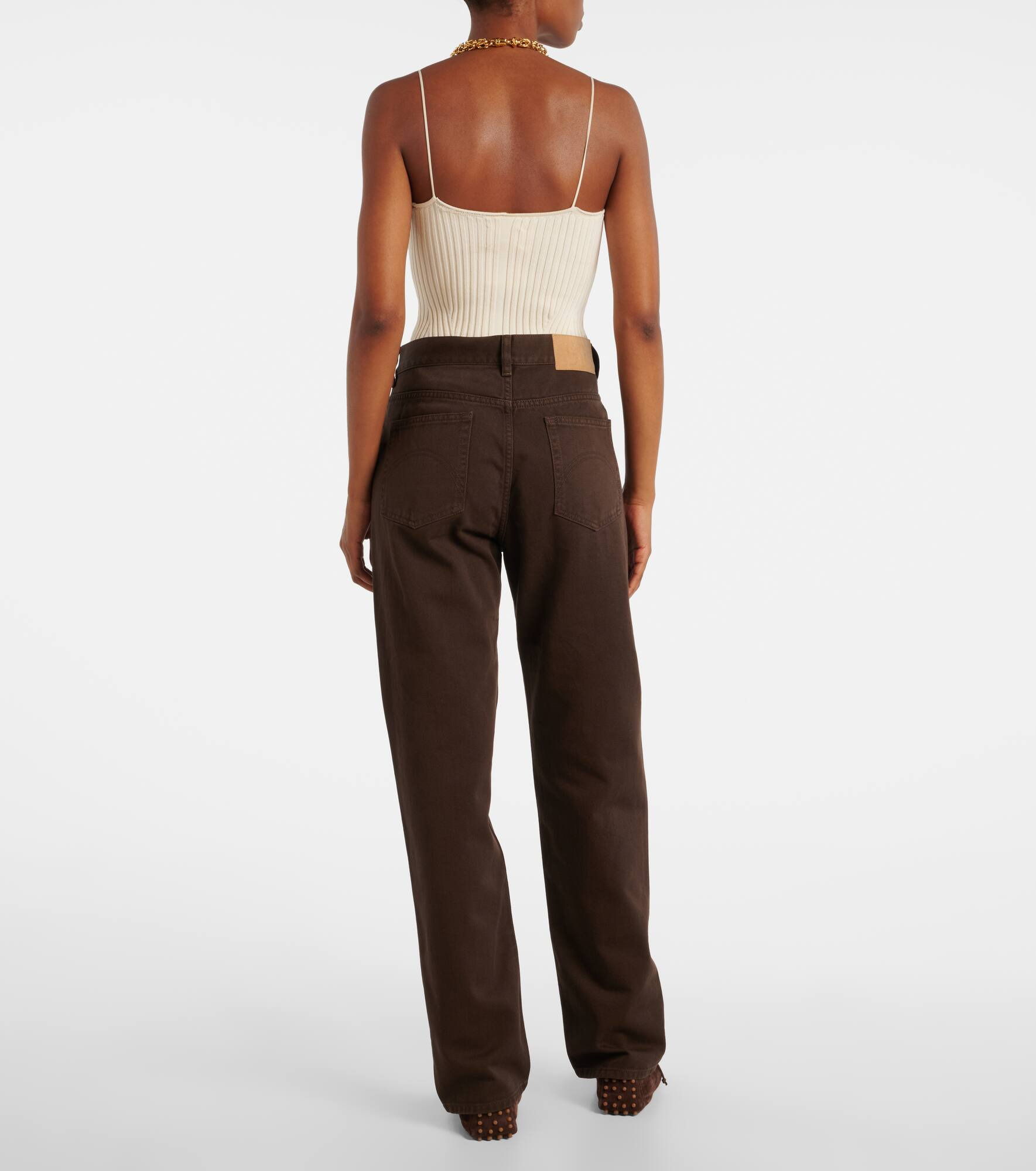 Paso embroidered straight jeans - 3