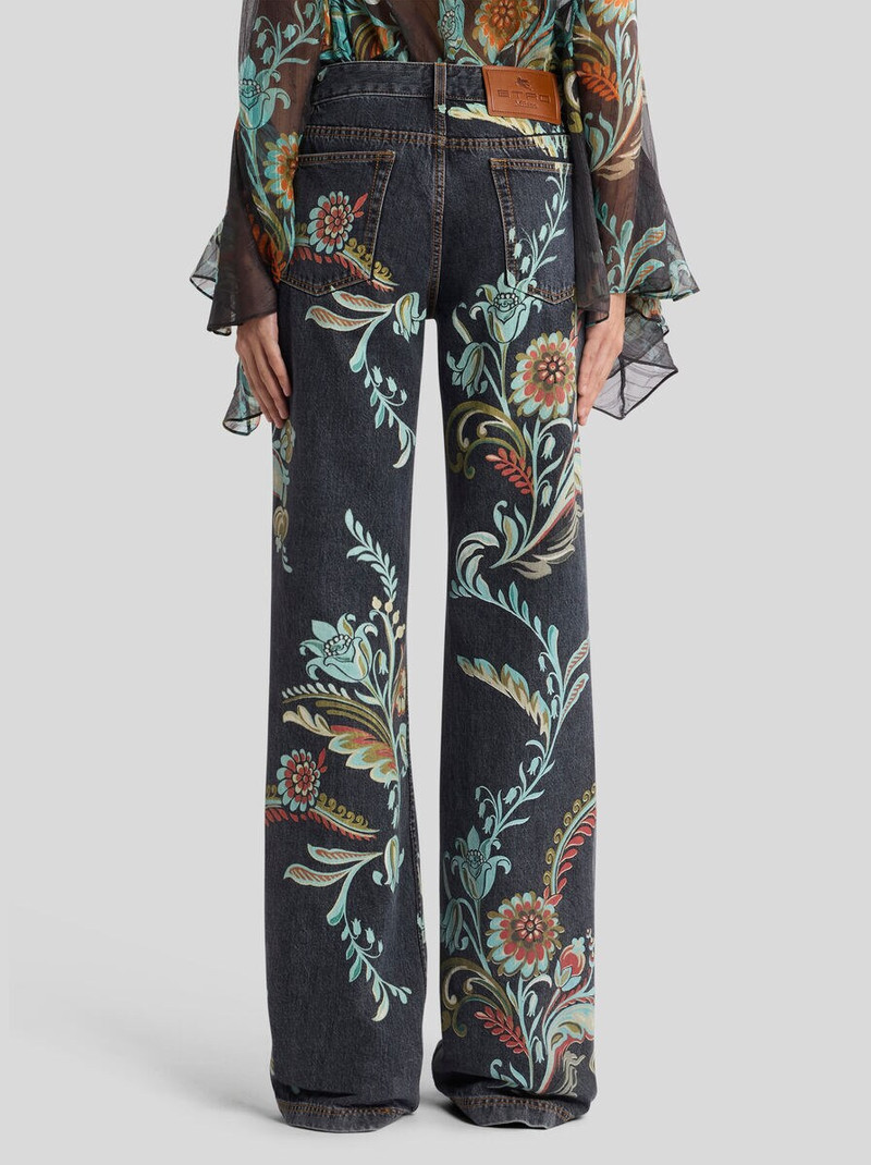 FLARED JEANS WITH DAFFODIL PRINT 4