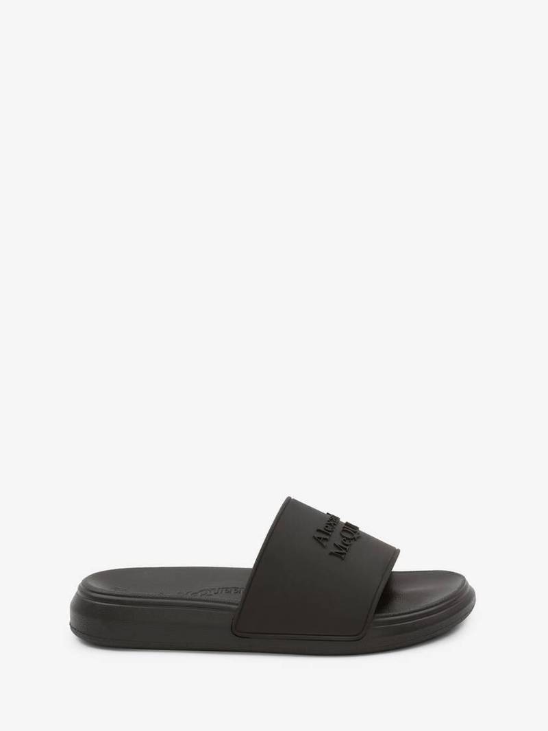Alexander Mcqueen Pool Slide in Black - 1