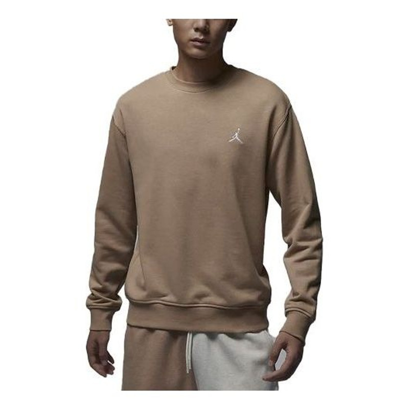 Air Jordan Essentials Logo Sweaters 'Khaki White' FQ1865-200 - 1