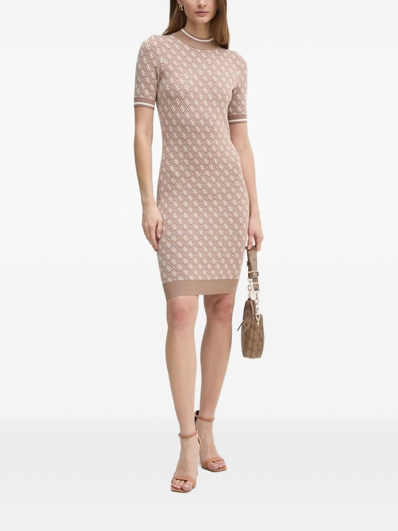 logo-pattern short-sleeve mini dress 1