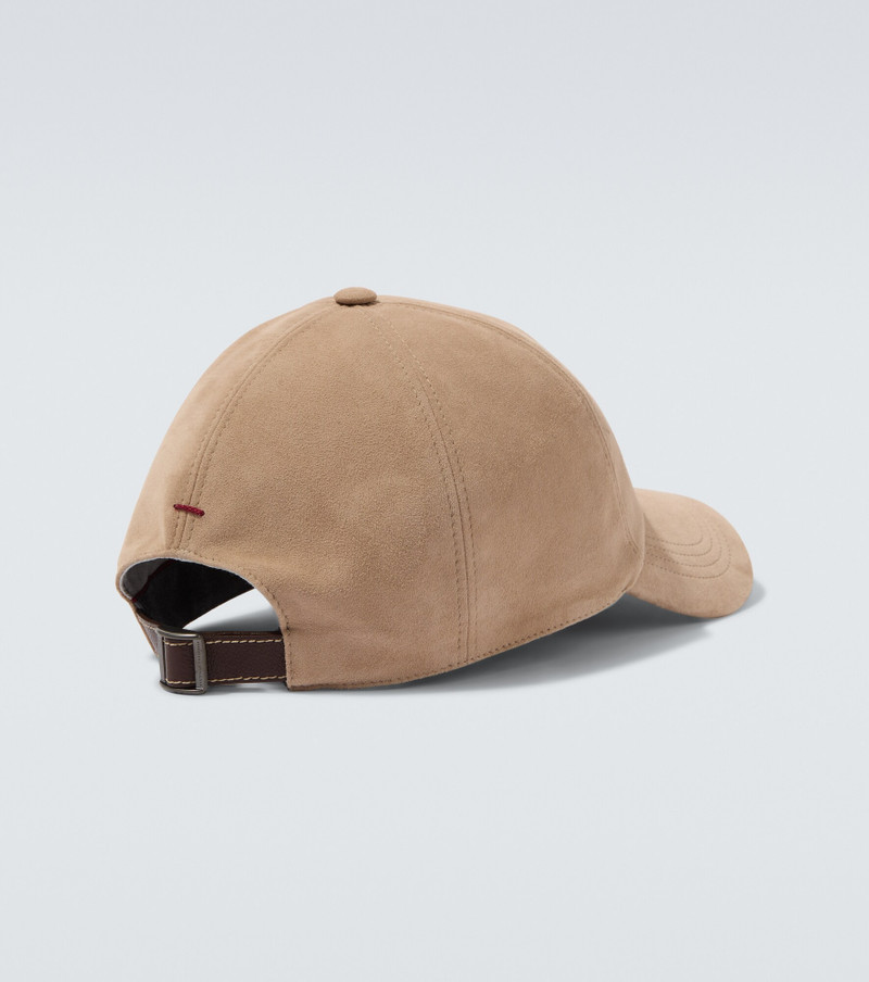 Brunello Cucinelli Logo suede baseball cap outlook