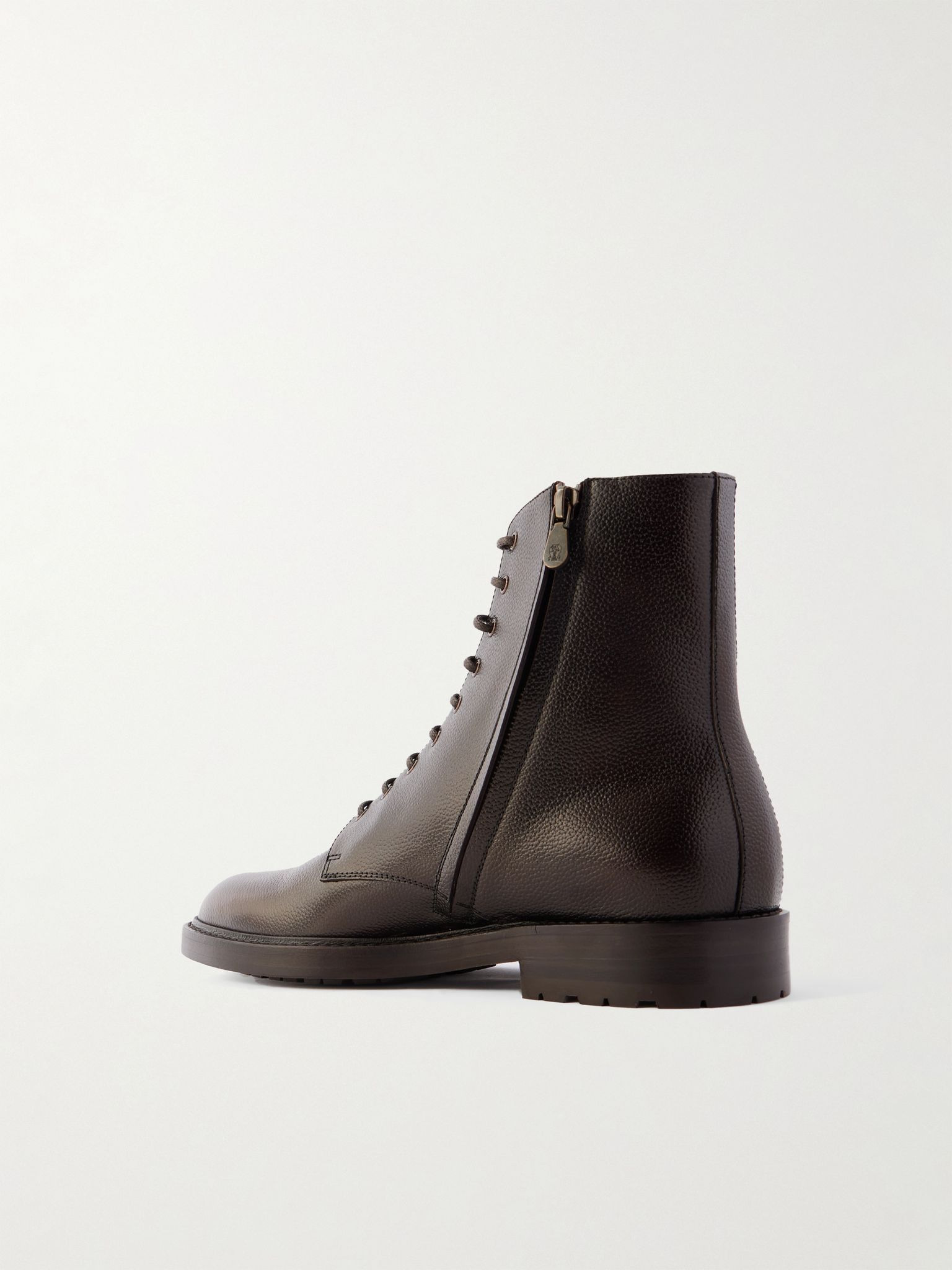 Pedula Full-Grain Leather Boots Burgundy - 4