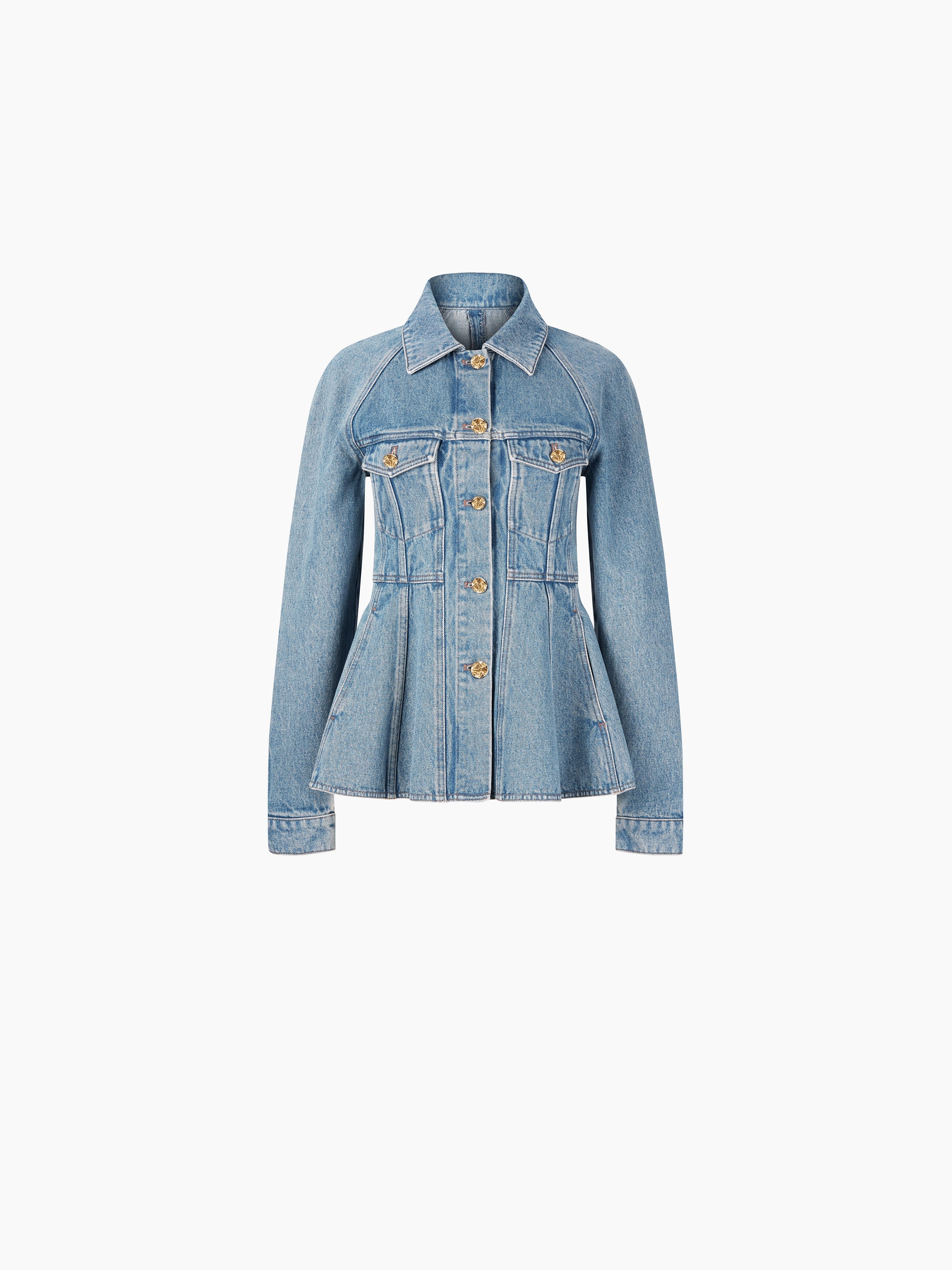 PEPLUM DENIM JACKET - 1