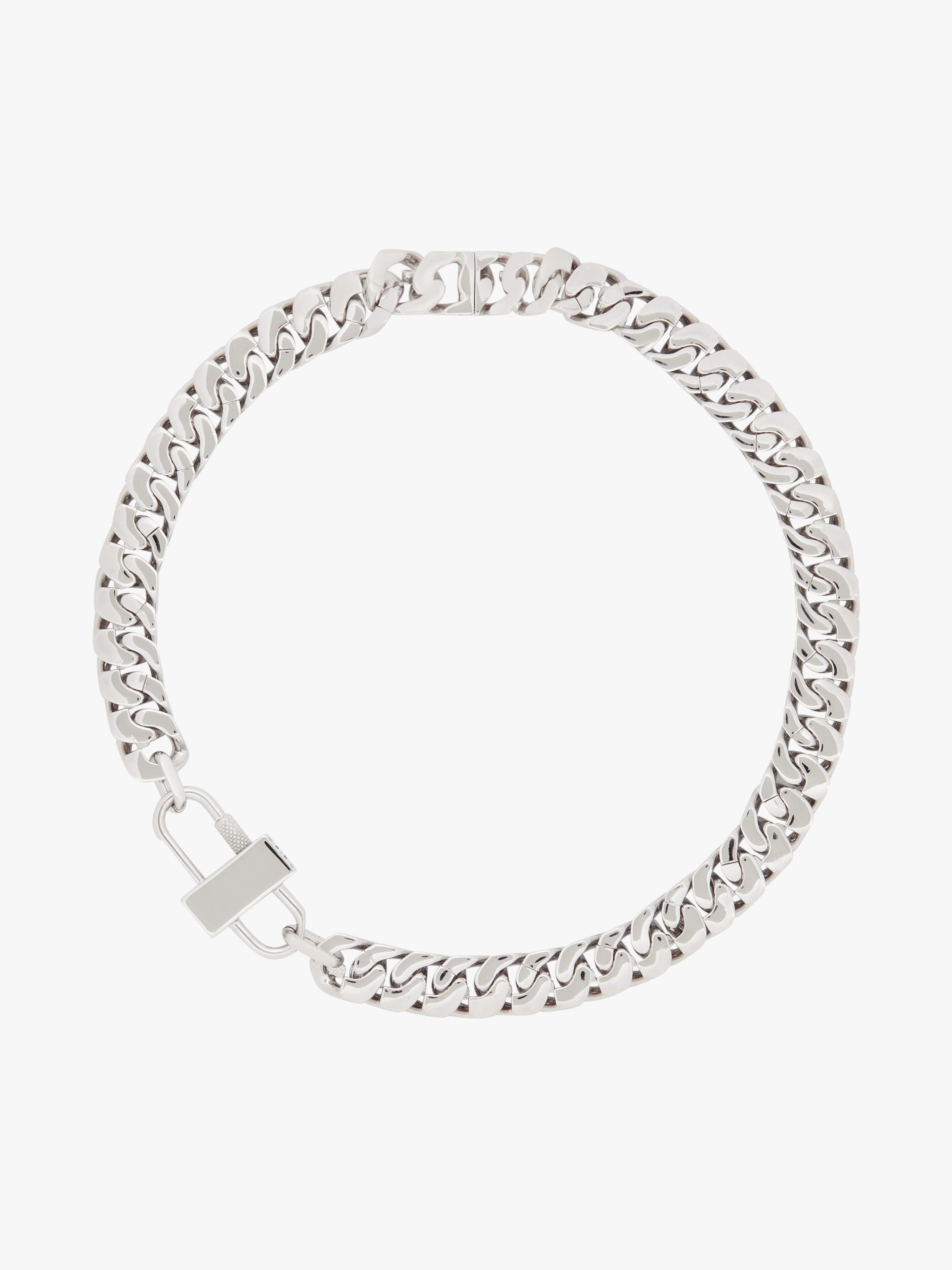 G CHAIN NECKLACE WITH CRYSTALS - 5