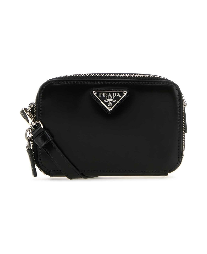 Black Leather Crossbody Bag 1