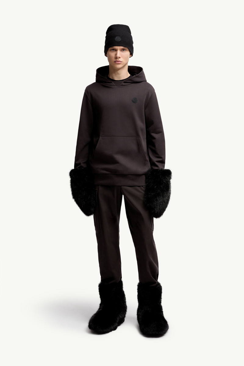 Moncler Tonal Back Logo Cotton Hoodie outlook