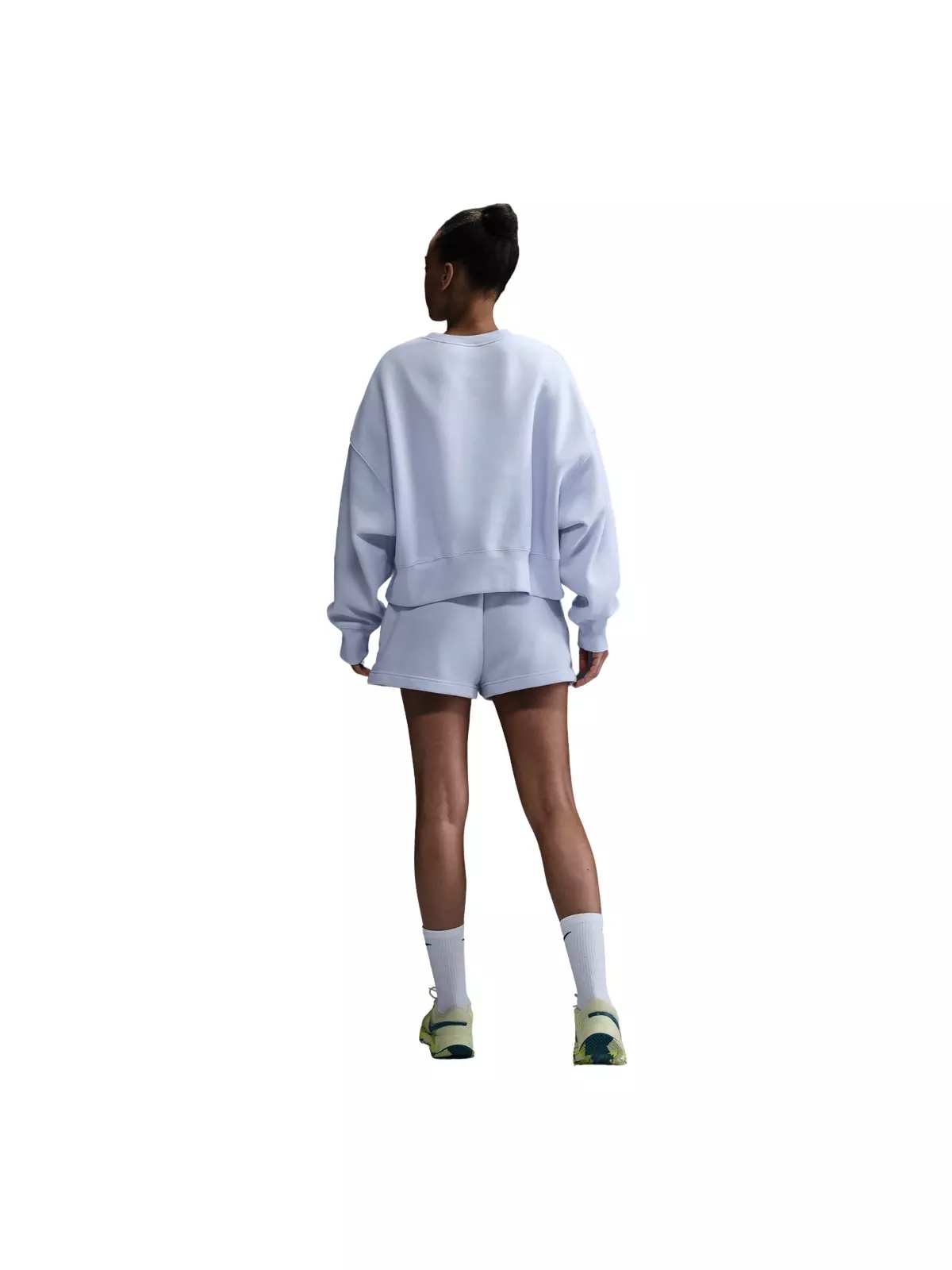 Court Women's Phoenix Fleece High-Waisted Loose Shorts-Grey - 5