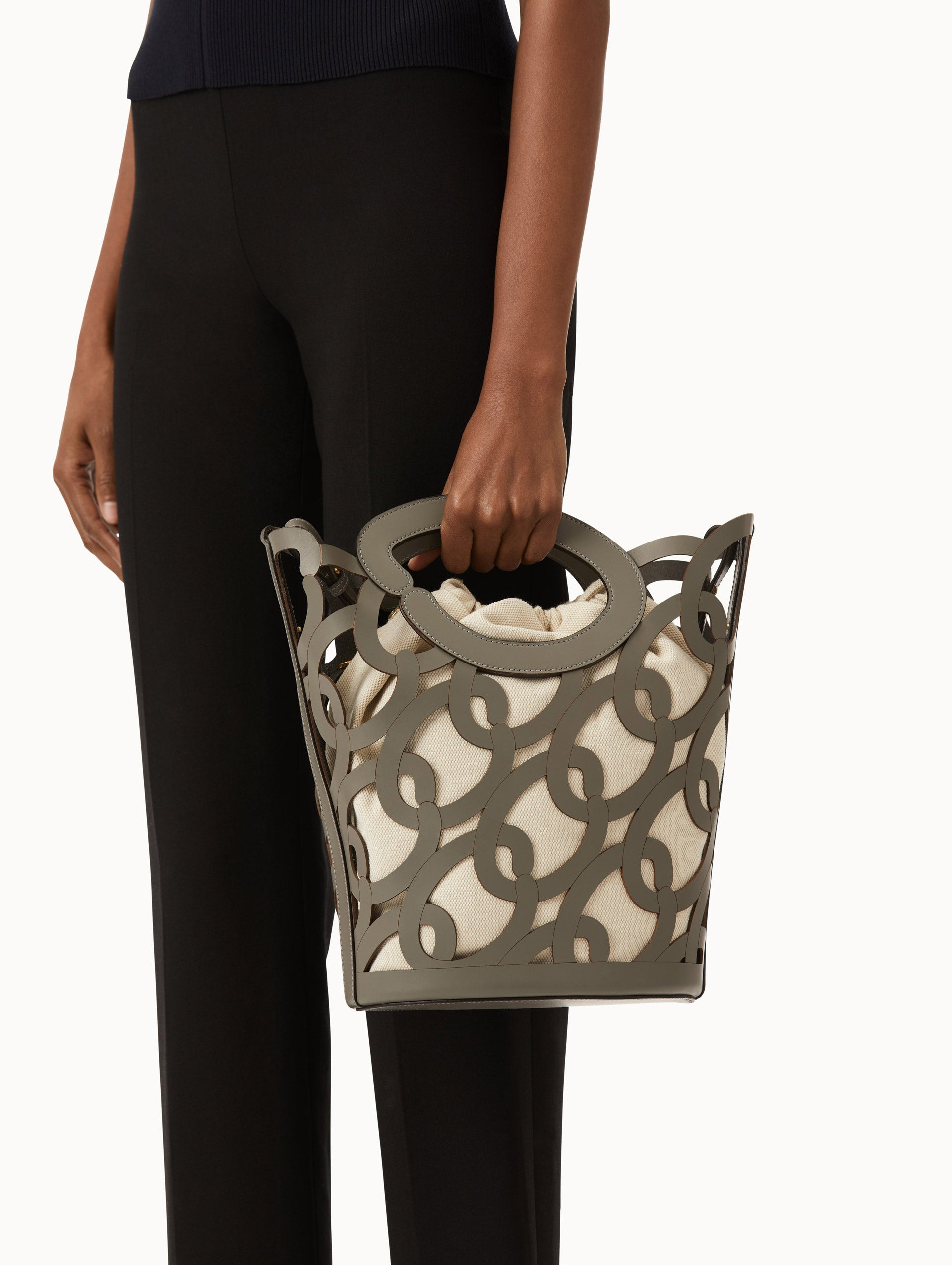 OSCAR CHAIN-LINK LEATHER TOTE - 2